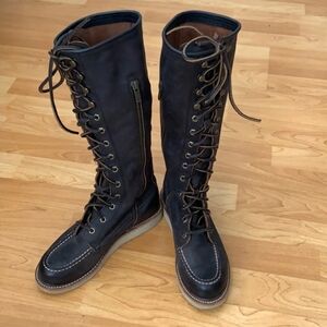 Frye Women's Dakota Knee-High Brown Lace-Up Boots 5.5